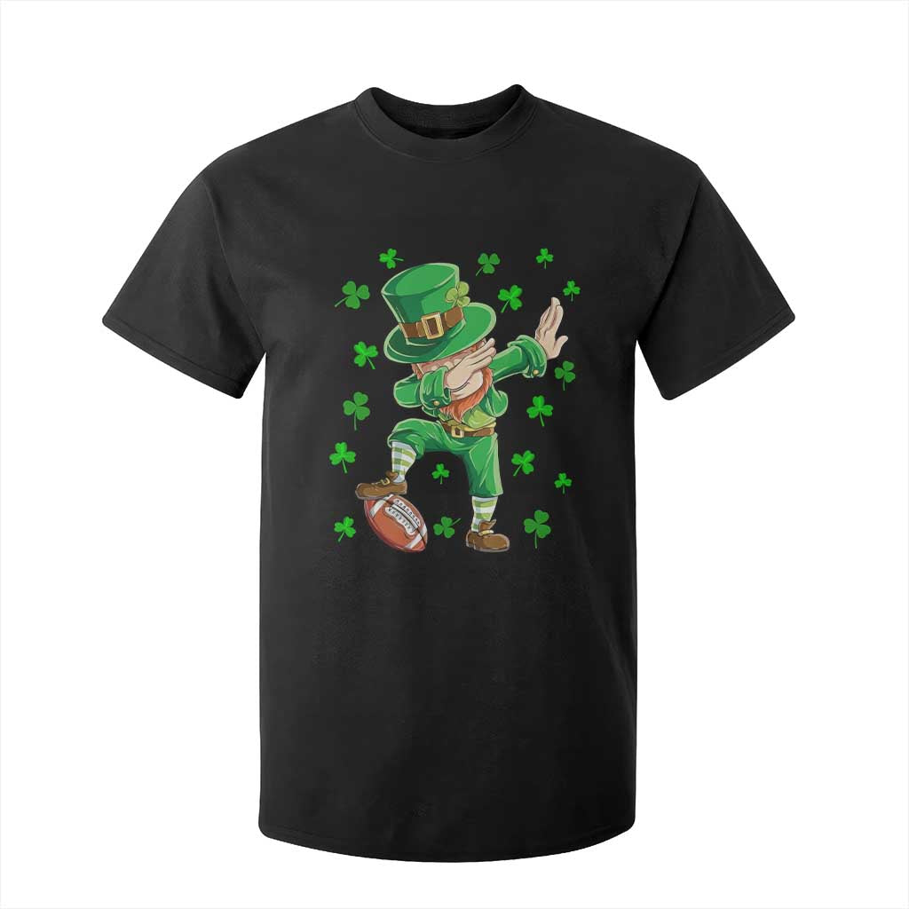 Dabbing Leprechaun Football St Patricks Day Boys Men Sports T-Shirt T Shirt For Kid TS12 Black Print Your Wear