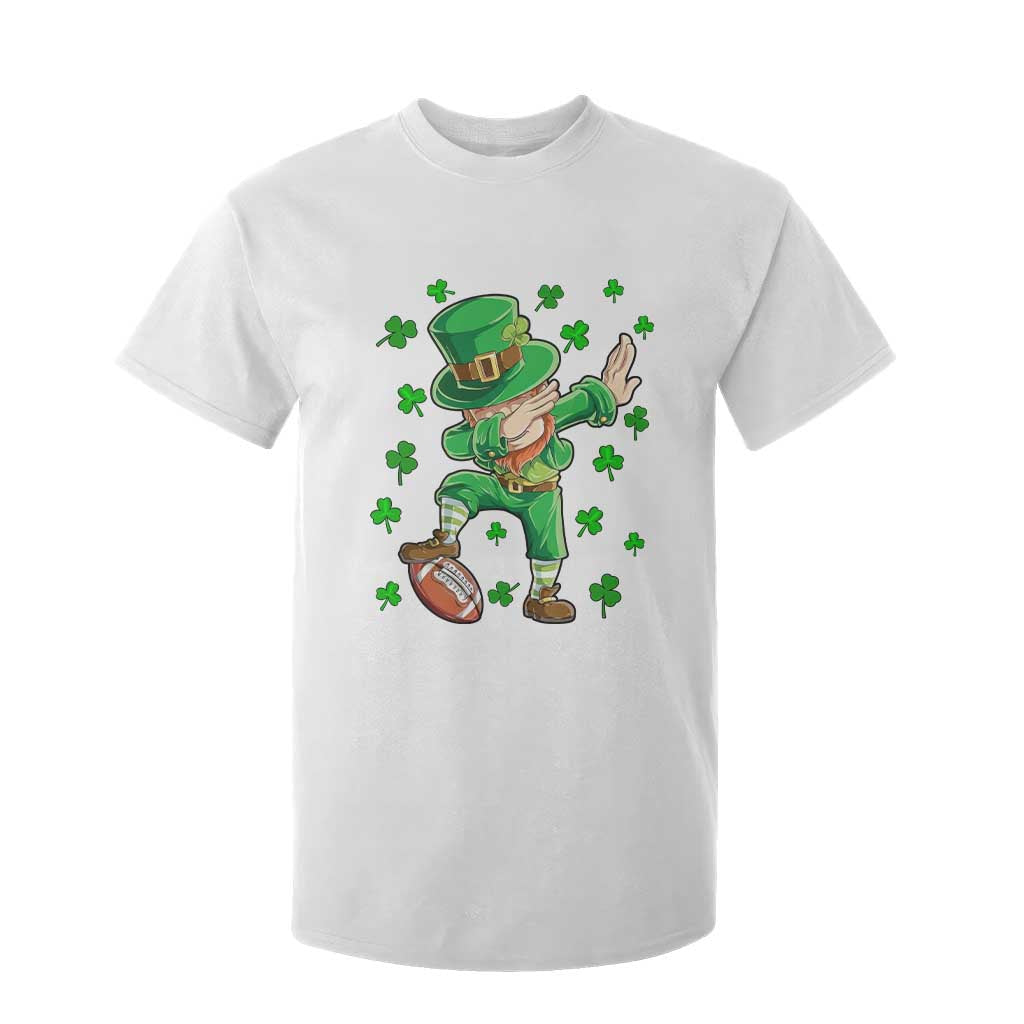 Dabbing Leprechaun Football St Patricks Day Boys Men Sports T-Shirt T Shirt For Kid TS12 White Print Your Wear