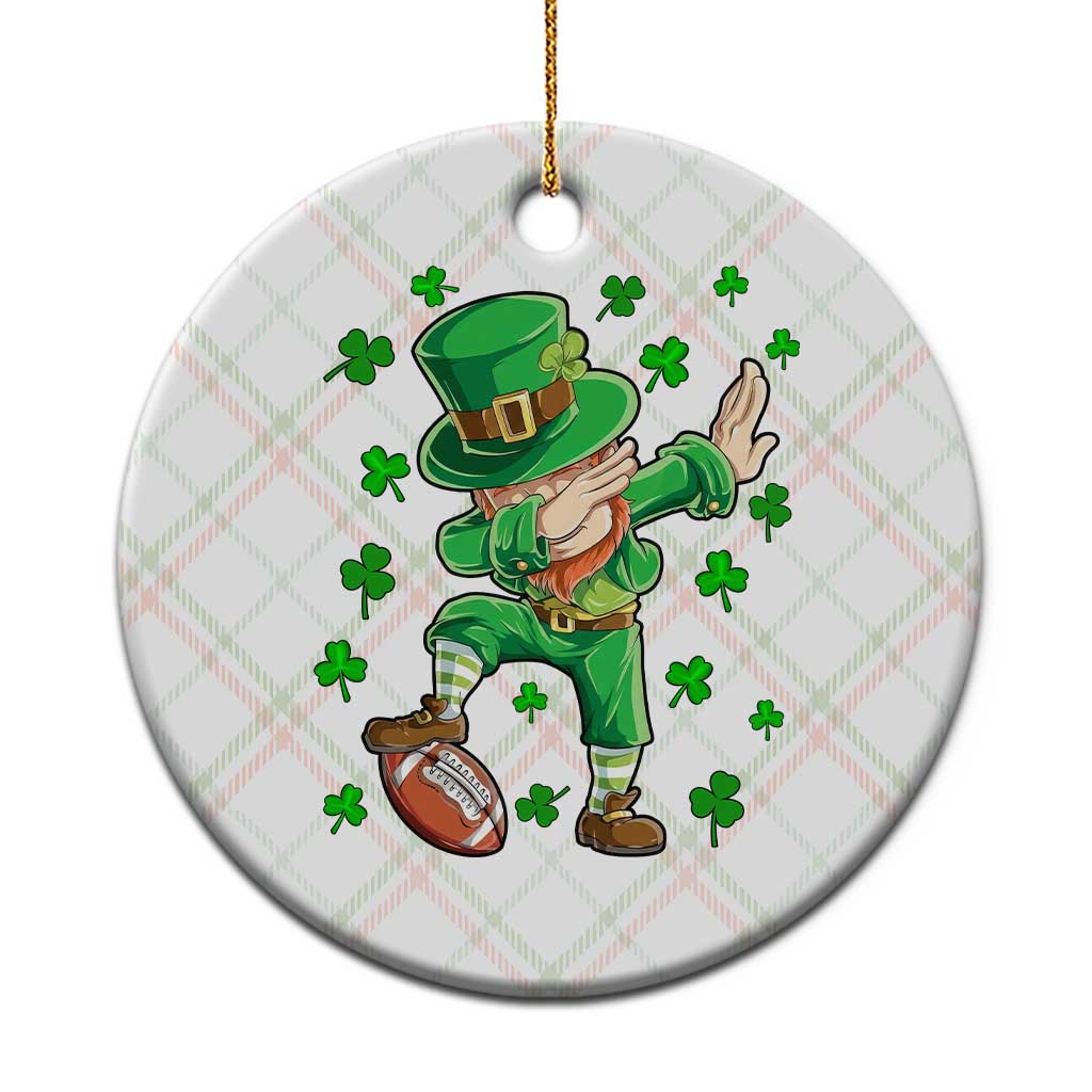 Dabbing Leprechaun Football St Patricks Day Boys Men Sports T-Shirt Ceramic Ornament TS12 1pc Christmas Plaid Print Your Wear