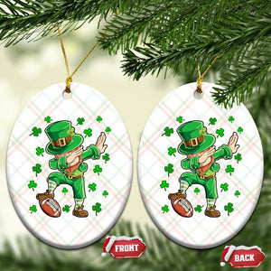 Dabbing Leprechaun Football St Patricks Day Boys Men Sports T-Shirt Ceramic Ornament TS12 Print Your Wear
