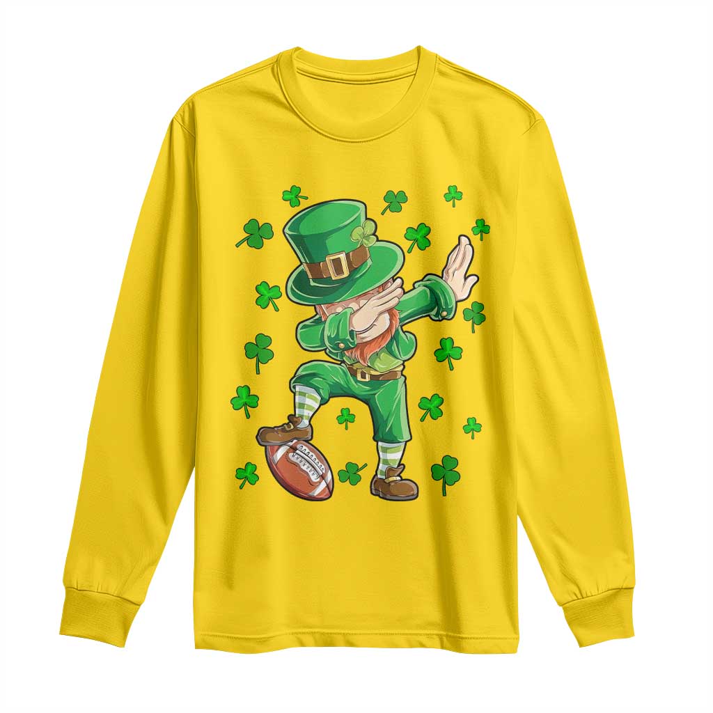 Dabbing Leprechaun Football St Patricks Day Boys Men Sports T-Shirt Long Sleeve Shirt TS12 Daisy Print Your Wear