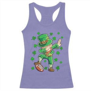 Dabbing Leprechaun Football St Patricks Day Boys Men Sports T-Shirt Racerback Tank Top TS12 Violet Print Your Wear