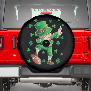 Dabbing Leprechaun Football St Patricks Day Boys Men Sports T-Shirt Spare Tire Cover TS12 Black Print Your Wear