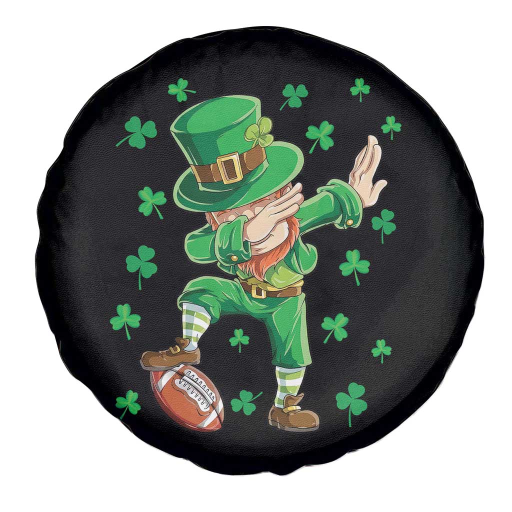 Dabbing Leprechaun Football St Patricks Day Boys Men Sports T-Shirt Spare Tire Cover TS12 Print Your Wear