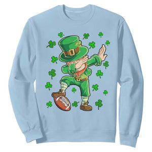 Dabbing Leprechaun Football St Patricks Day Boys Men Sports T-Shirt Sweatshirt TS12 Light Blue Print Your Wear