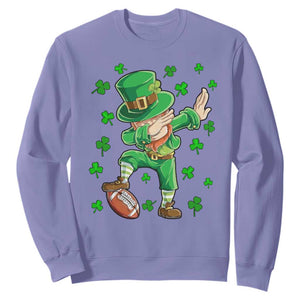 Dabbing Leprechaun Football St Patricks Day Boys Men Sports T-Shirt Sweatshirt TS12 Violet Print Your Wear