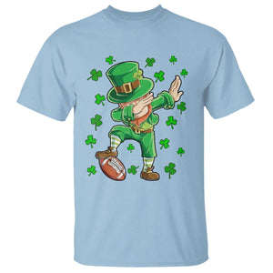 Dabbing Leprechaun Football St Patricks Day Boys Men Sports T-Shirt T Shirt TS12 Light Blue Print Your Wear