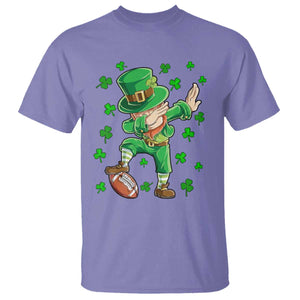 Dabbing Leprechaun Football St Patricks Day Boys Men Sports T-Shirt T Shirt TS12 Violet Print Your Wear