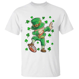 Dabbing Leprechaun Football St Patricks Day Boys Men Sports T-Shirt T Shirt TS12 White Print Your Wear