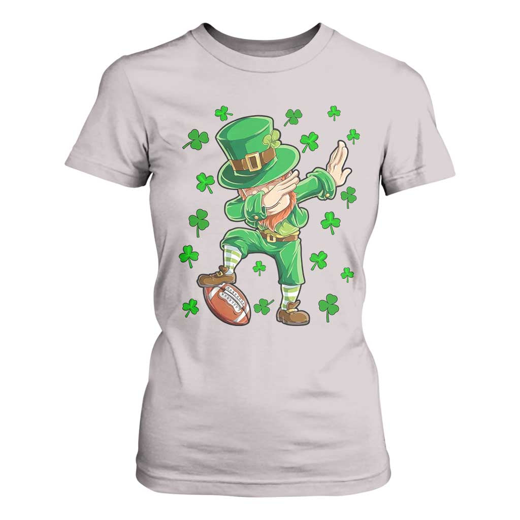 Dabbing Leprechaun Football St Patricks Day Boys Men Sports T-Shirt T Shirt For Women TS12 Ice Gray Print Your Wear