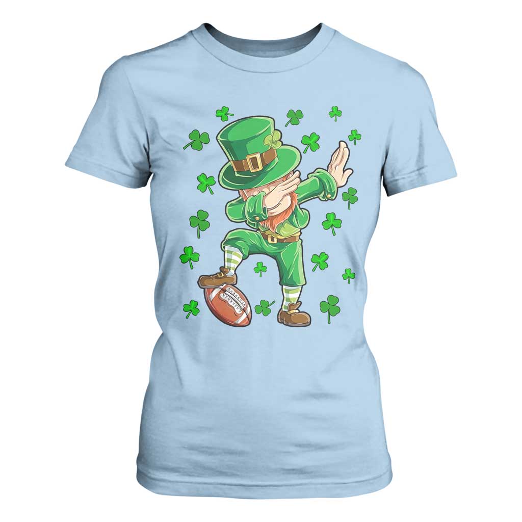Dabbing Leprechaun Football St Patricks Day Boys Men Sports T-Shirt T Shirt For Women TS12 Light Blue Print Your Wear