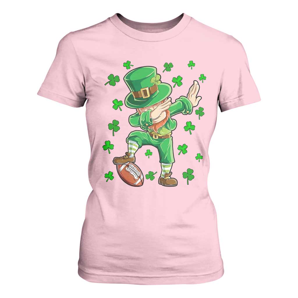 Dabbing Leprechaun Football St Patricks Day Boys Men Sports T-Shirt T Shirt For Women TS12 Light Pink Print Your Wear