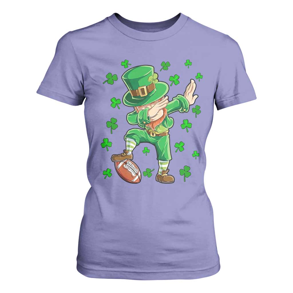 Dabbing Leprechaun Football St Patricks Day Boys Men Sports T-Shirt T Shirt For Women TS12 Violet Print Your Wear