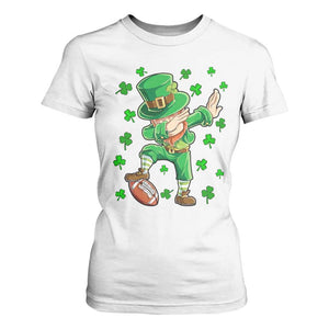 Dabbing Leprechaun Football St Patricks Day Boys Men Sports T-Shirt T Shirt For Women TS12 White Print Your Wear