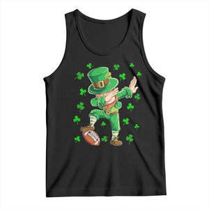 Dabbing Leprechaun Football St Patricks Day Boys Men Sports T-Shirt Tank Top TS12 Black Print Your Wear