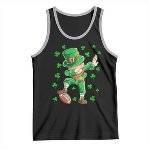Dabbing Leprechaun Football St Patricks Day Boys Men Sports T-Shirt Tank Top TS12 Black Athletic Heather Print Your Wear