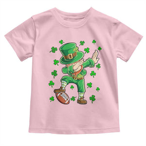 Dabbing Leprechaun Football St Patricks Day Boys Men Sports T-Shirt Toddler T Shirt TS12 Light Pink Print Your Wear