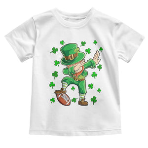 Dabbing Leprechaun Football St Patricks Day Boys Men Sports T-Shirt Toddler T Shirt TS12 White Print Your Wear