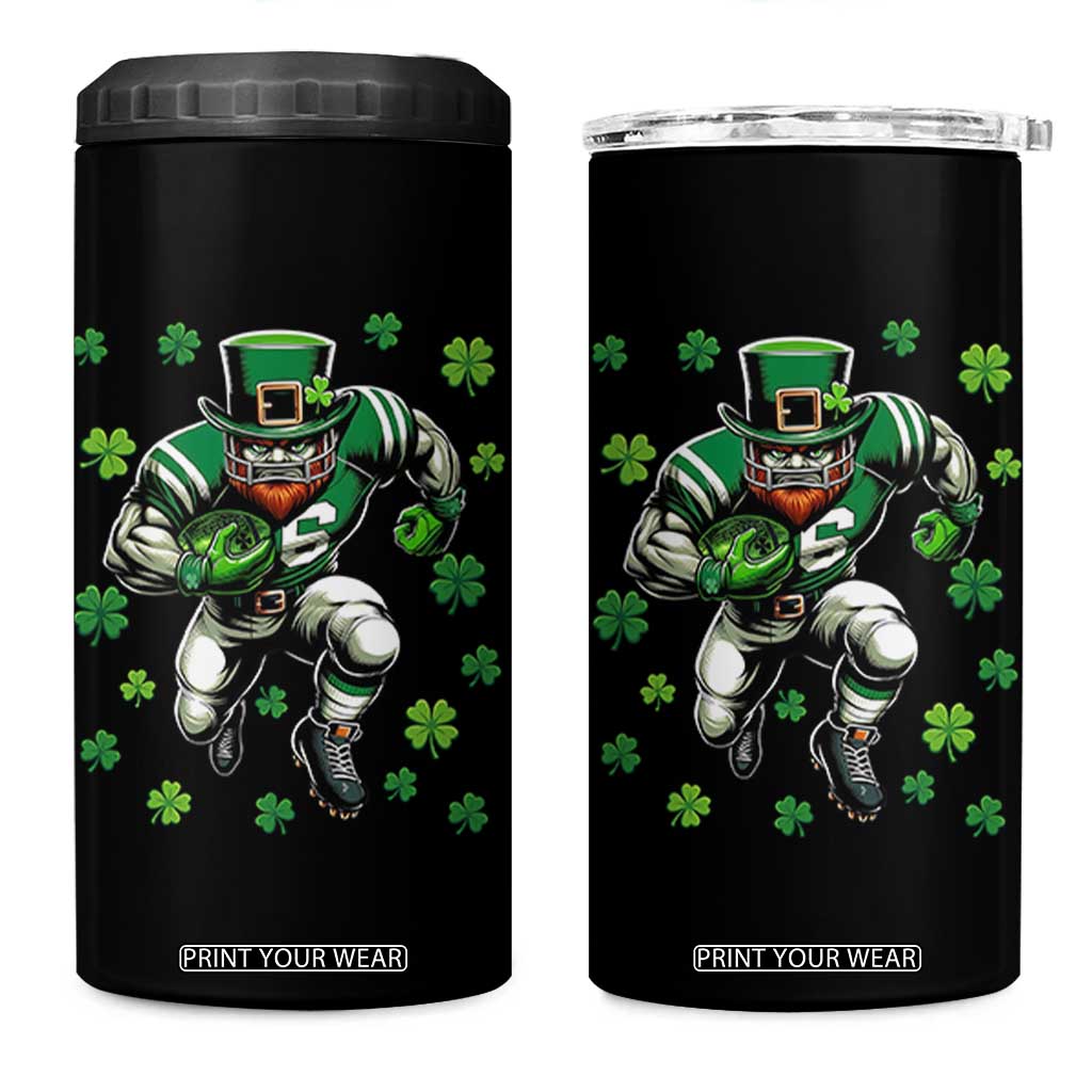 Leprechaun Football Dabbing Pose 4 in 1 Can Cooler Tumbler Lucky Irish Gift TS12 One Size: 16 oz Black Print Your Wear