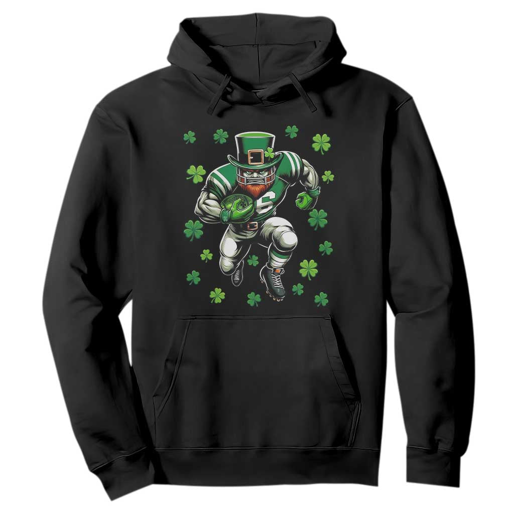 Leprechaun Football Dabbing Pose Hoodie Lucky Irish Gift TS12 Black Print Your Wear