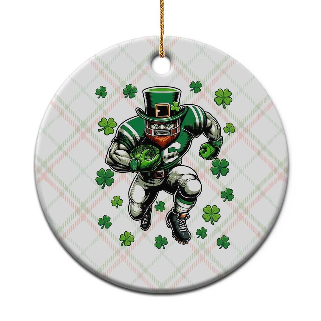 Leprechaun Football Dabbing Pose Ceramic Ornament Lucky Irish Gift TS12 1pc Christmas Plaid Print Your Wear