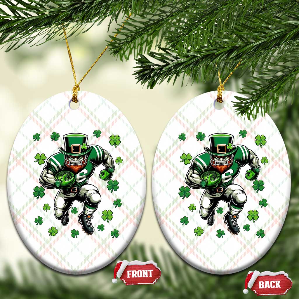 Leprechaun Football Dabbing Pose Ceramic Ornament Lucky Irish Gift TS12 Print Your Wear