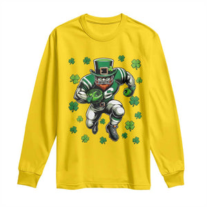 Leprechaun Football Dabbing Pose Long Sleeve Shirt Lucky Irish Gift TS12 Daisy Print Your Wear