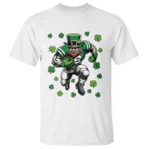 Leprechaun Football Dabbing Pose T Shirt Lucky Irish Gift TS12 White Print Your Wear