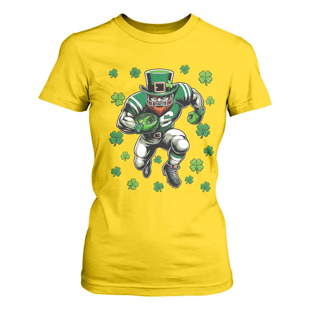 Leprechaun Football Dabbing Pose T Shirt For Women Lucky Irish Gift TS12 Daisy Print Your Wear