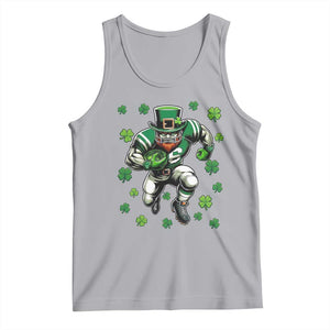 Leprechaun Football Dabbing Pose Tank Top Lucky Irish Gift TS12 Athletic Heather Print Your Wear