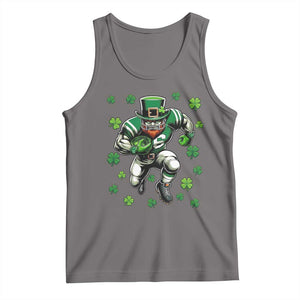 Leprechaun Football Dabbing Pose Tank Top Lucky Irish Gift TS12 Deep Heather Print Your Wear