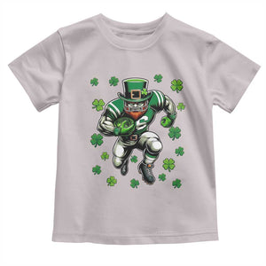 Leprechaun Football Dabbing Pose Toddler T Shirt Lucky Irish Gift TS12 Ice Gray Print Your Wear