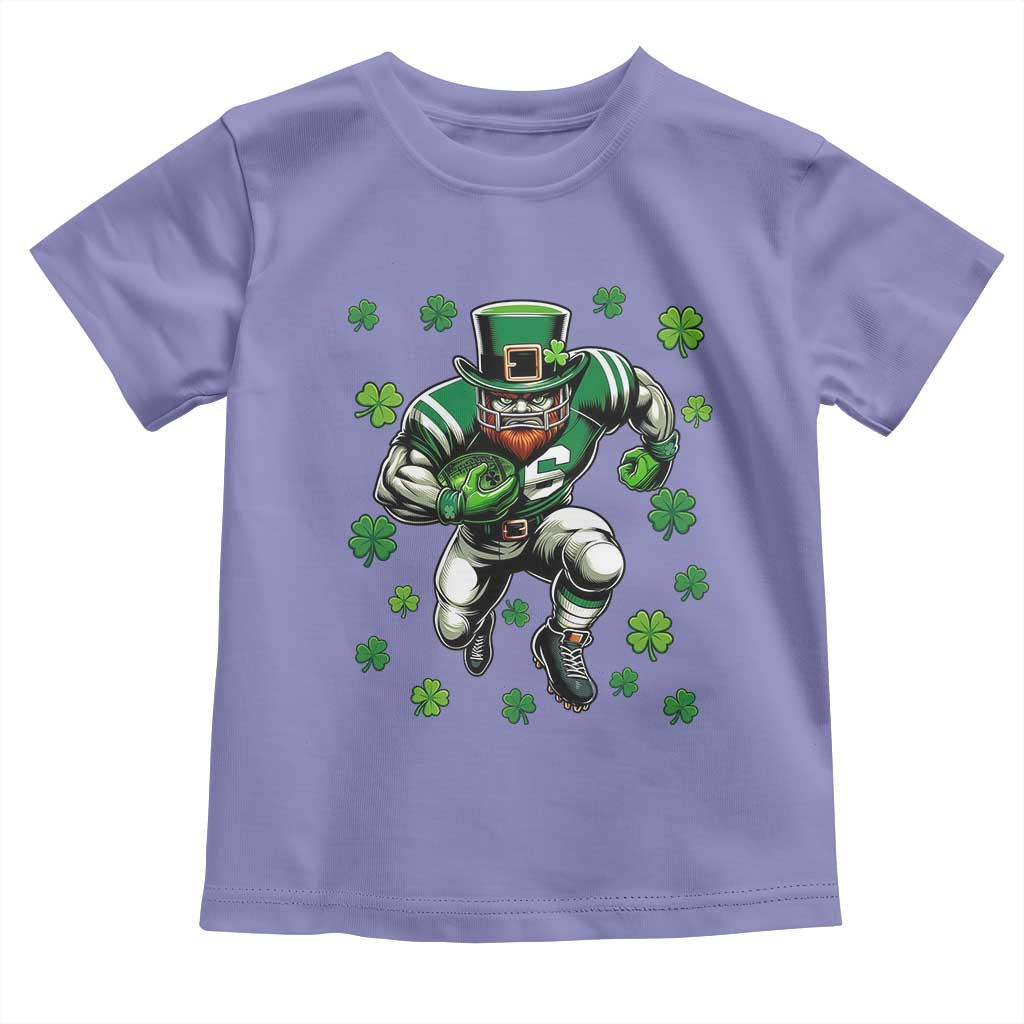 Leprechaun Football Dabbing Pose Toddler T Shirt Lucky Irish Gift TS12 Violet Print Your Wear