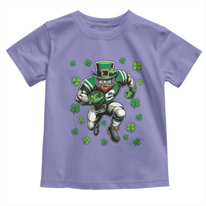 Leprechaun Football Dabbing Pose Toddler T Shirt Lucky Irish Gift TS12 Violet Print Your Wear