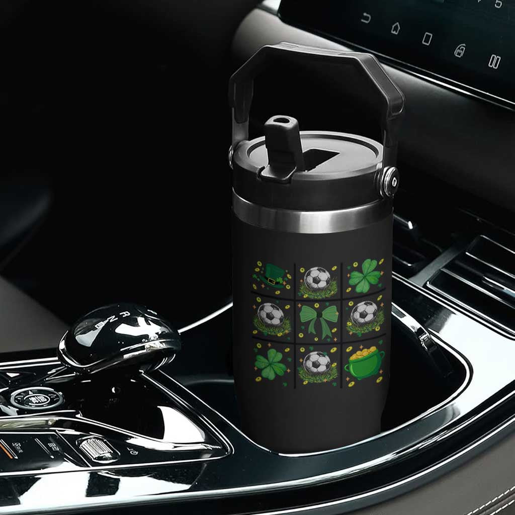 St Patricks Day Soccer Flip Straw Tumbler Irish Pride Gift TS12 Print Your Wear