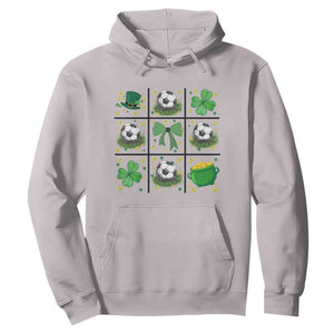 St Patricks Day Soccer Hoodie Irish Pride Gift TS12 Ice Gray Print Your Wear