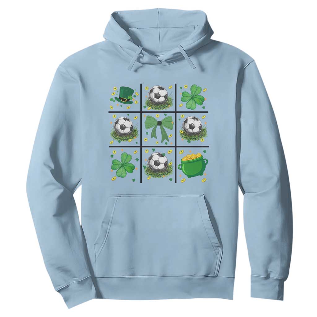 St Patricks Day Soccer Hoodie Irish Pride Gift TS12 Light Blue Print Your Wear