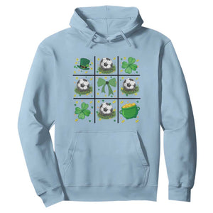 St Patricks Day Soccer Hoodie Irish Pride Gift TS12 Light Blue Print Your Wear