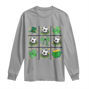 St Patricks Day Soccer Long Sleeve Shirt Irish Pride Gift TS12 Sport Gray Print Your Wear
