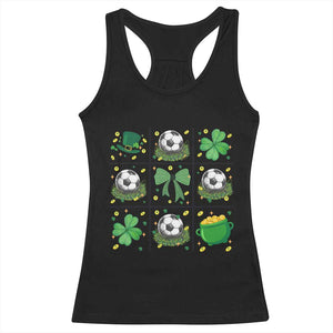 St Patricks Day Soccer Racerback Tank Top Irish Pride Gift TS12 Black Print Your Wear