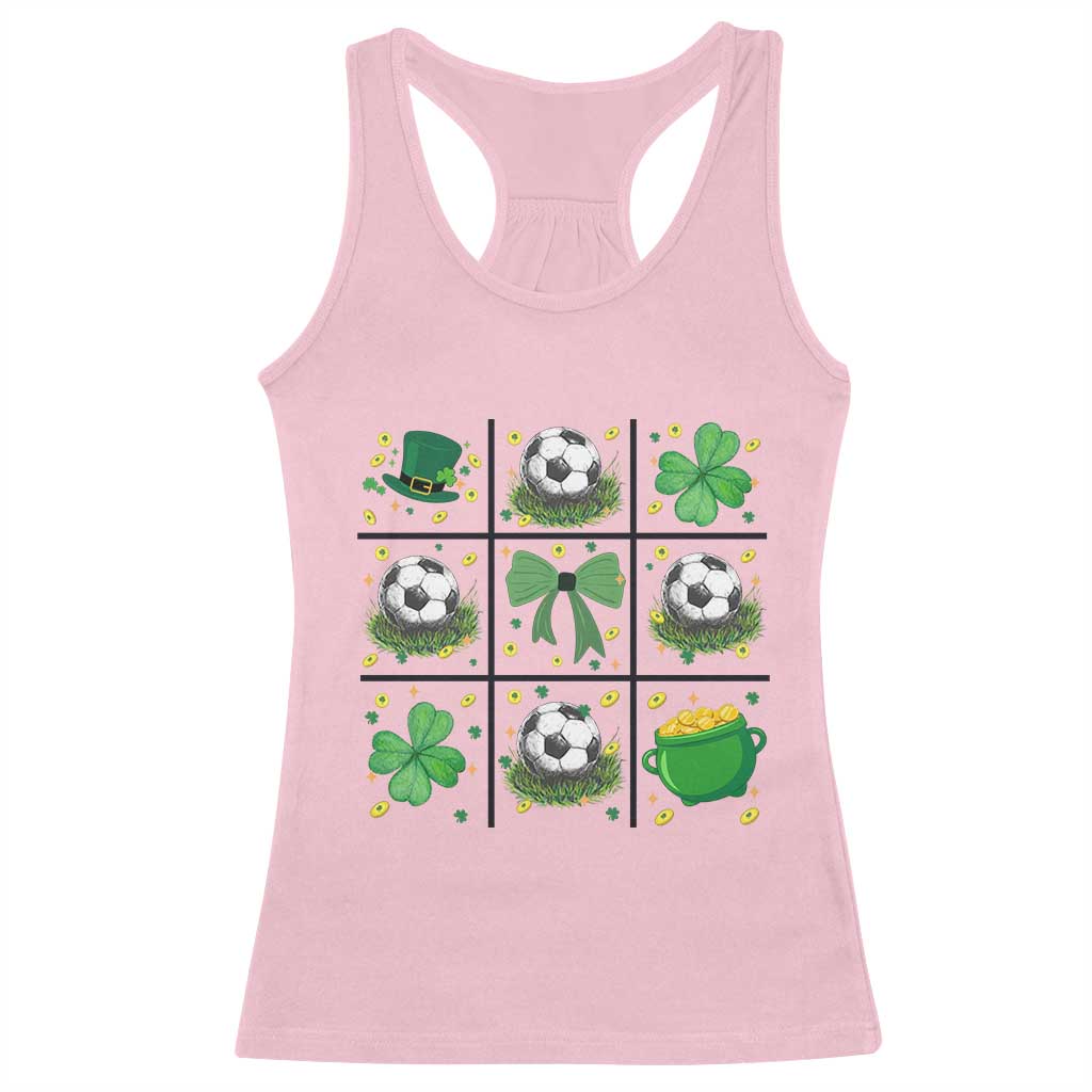St Patricks Day Soccer Racerback Tank Top Irish Pride Gift TS12 Light Pink Print Your Wear