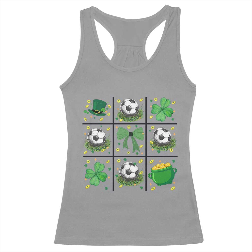 St Patricks Day Soccer Racerback Tank Top Irish Pride Gift TS12 Sport Gray Print Your Wear