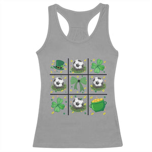 St Patricks Day Soccer Racerback Tank Top Irish Pride Gift TS12 Sport Gray Print Your Wear