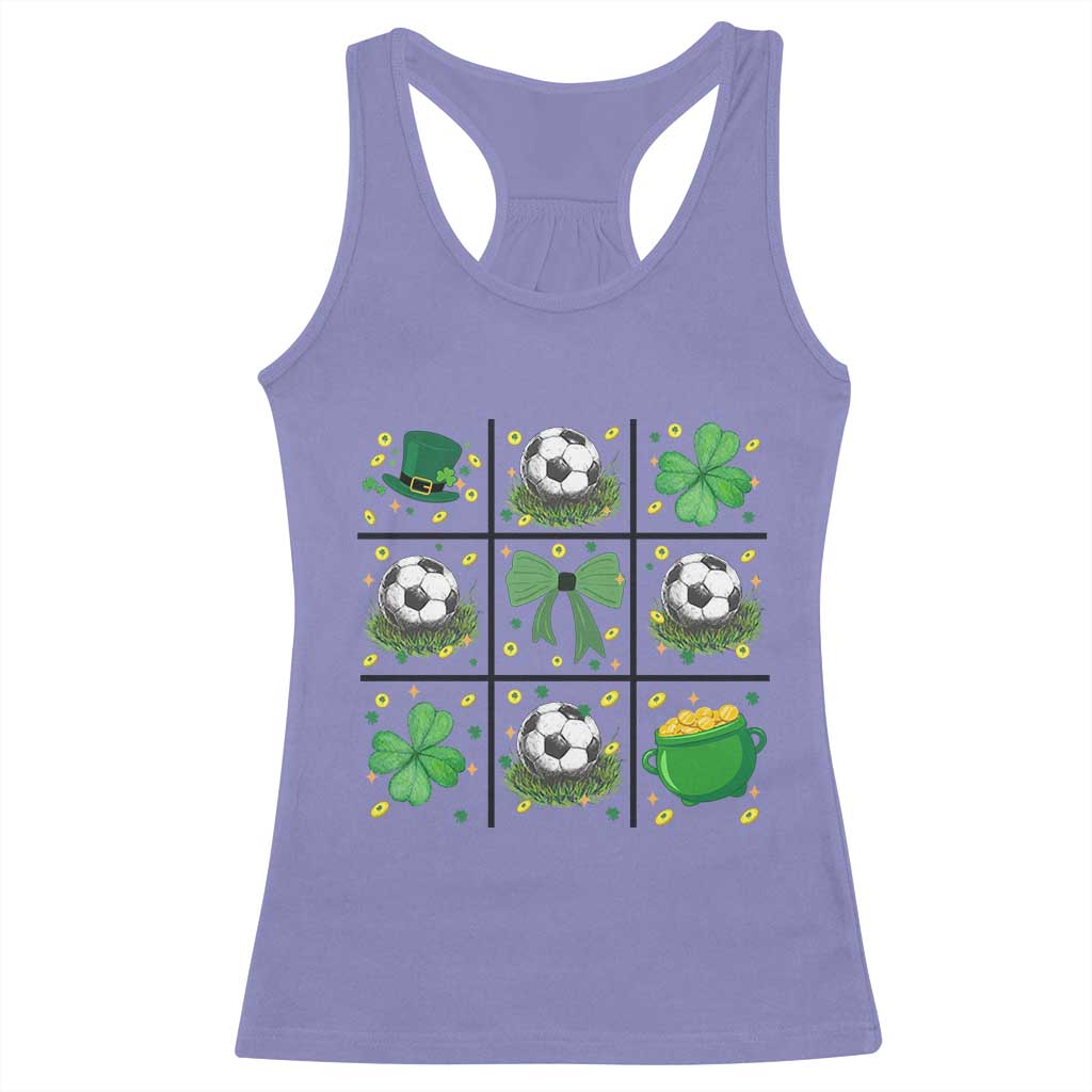 St Patricks Day Soccer Racerback Tank Top Irish Pride Gift TS12 Violet Print Your Wear