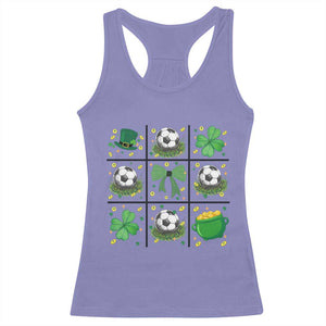 St Patricks Day Soccer Racerback Tank Top Irish Pride Gift TS12 Violet Print Your Wear