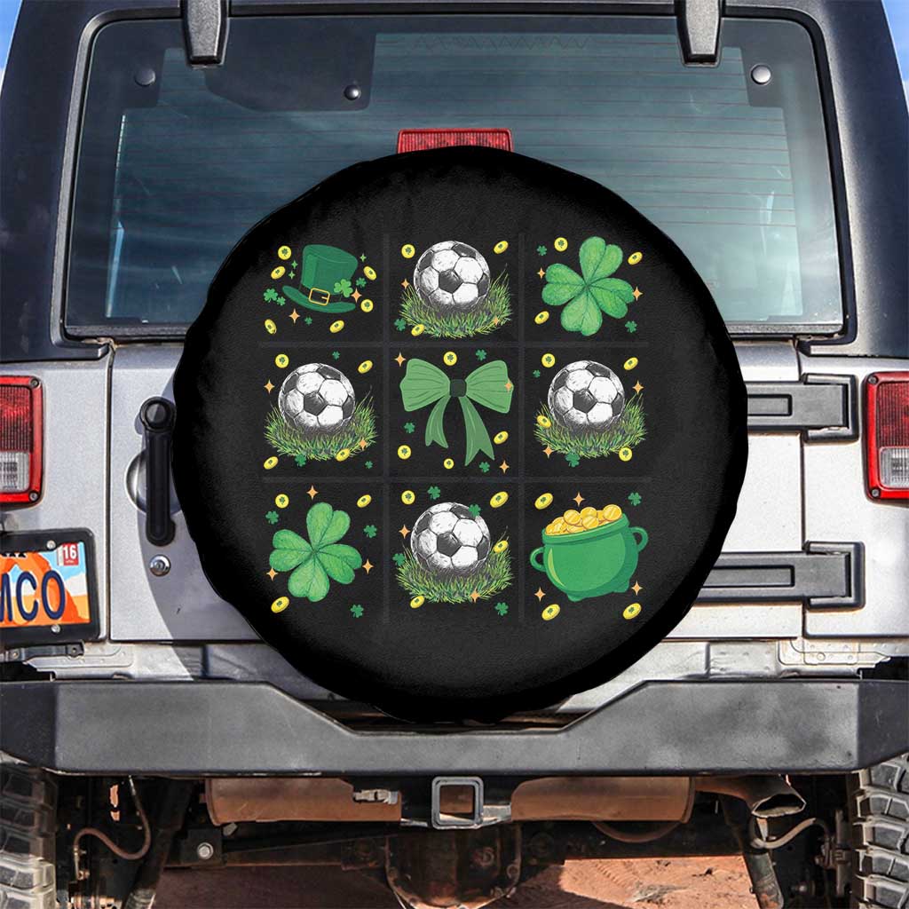 St Patricks Day Soccer Spare Tire Cover Irish Pride Gift TS12 No hole Black Print Your Wear
