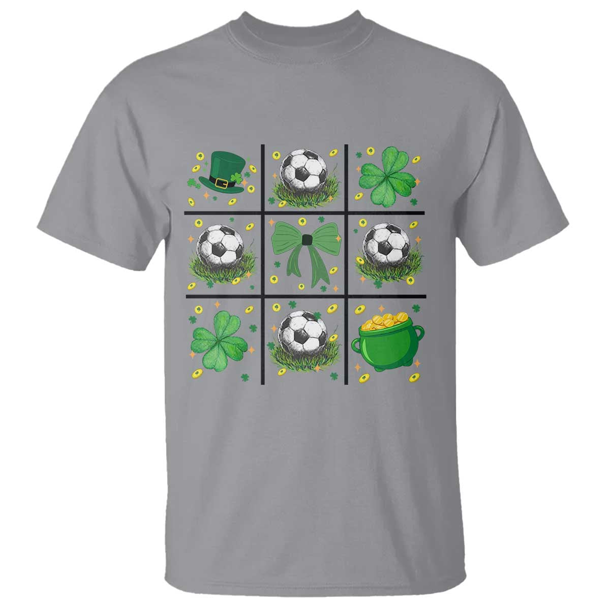 St Patricks Day Soccer T Shirt Irish Pride Gift TS12 Sport Gray Print Your Wear