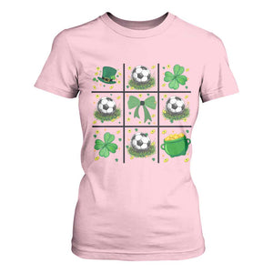 St Patricks Day Soccer T Shirt For Women Irish Pride Gift TS12 Light Pink Print Your Wear