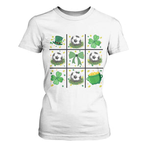 St Patricks Day Soccer T Shirt For Women Irish Pride Gift TS12 White Print Your Wear
