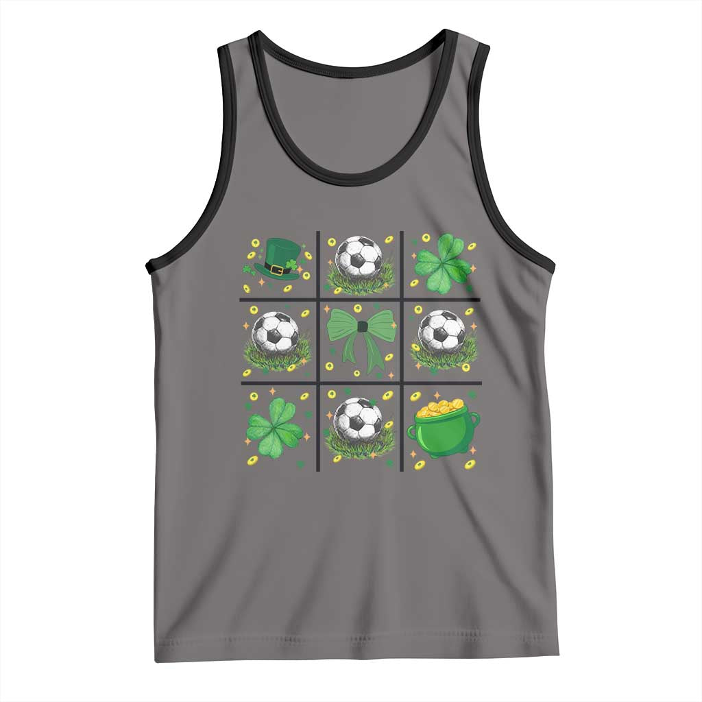 St Patricks Day Soccer Tank Top Irish Pride Gift TS12 Deep Heather Black Print Your Wear